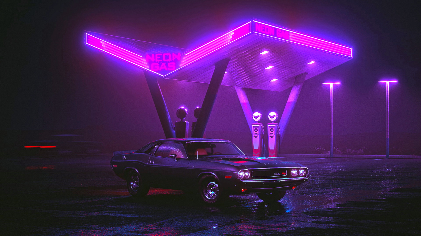 Neon Car, Chrysler Neon, Cars, Dodge Challenger, Dodge. Wallpaper in 1366x768 Resolution