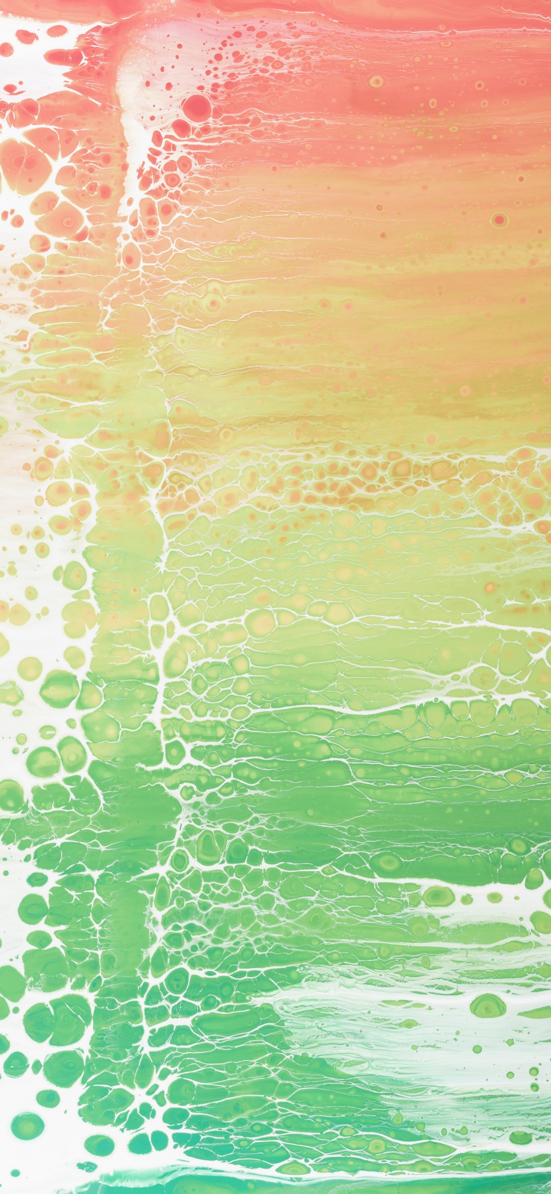 Green and White Abstract Painting. Wallpaper in 1125x2436 Resolution