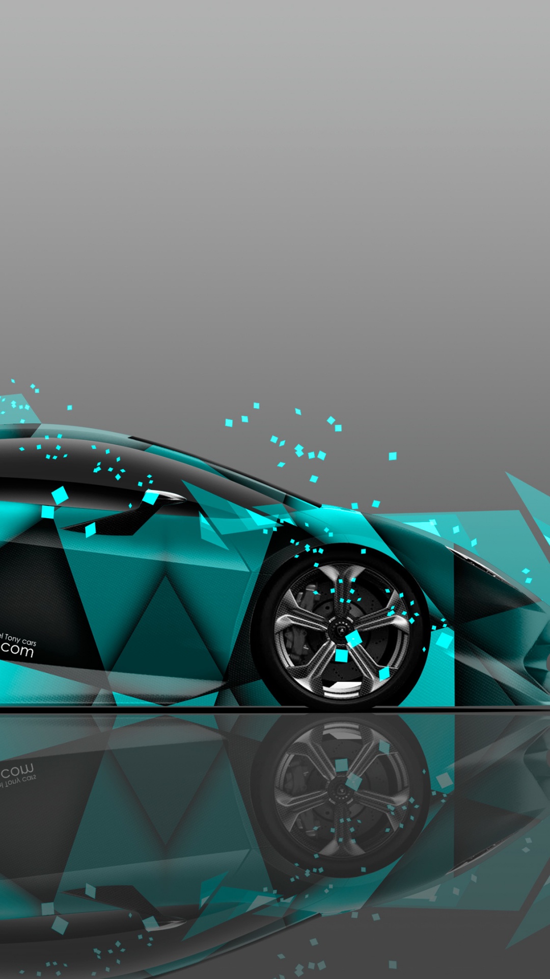 Voiture de Sport Violette et Noire. Wallpaper in 1080x1920 Resolution