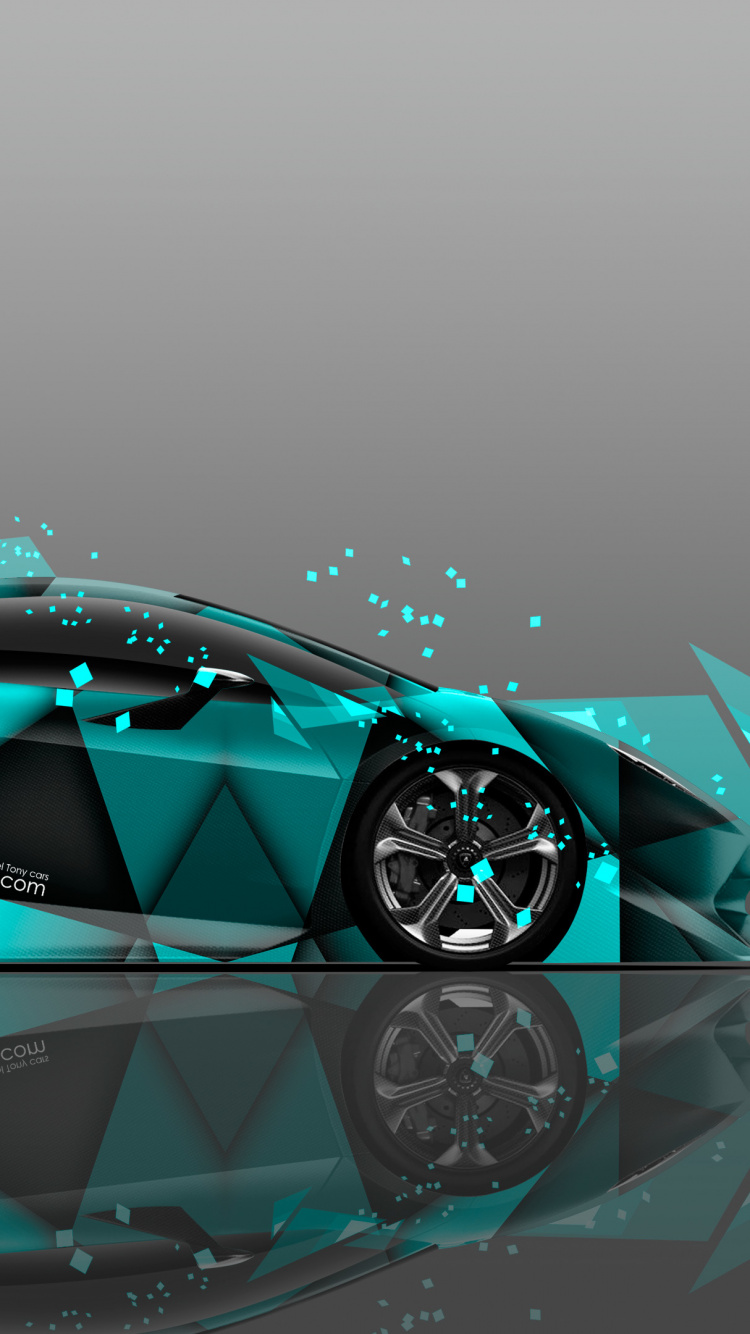 Coche Deportivo Morado y Negro. Wallpaper in 750x1334 Resolution