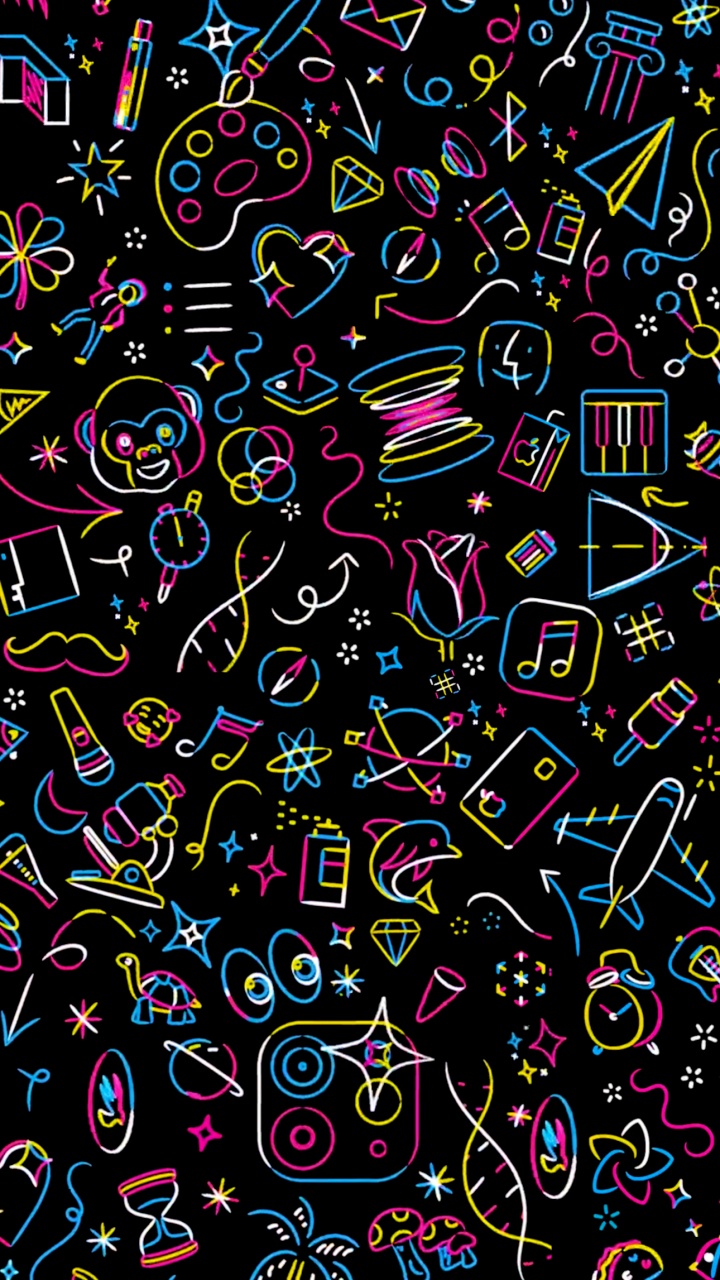 Apple, Art, Illustration, Cercle, Dessin. Wallpaper in 720x1280 Resolution