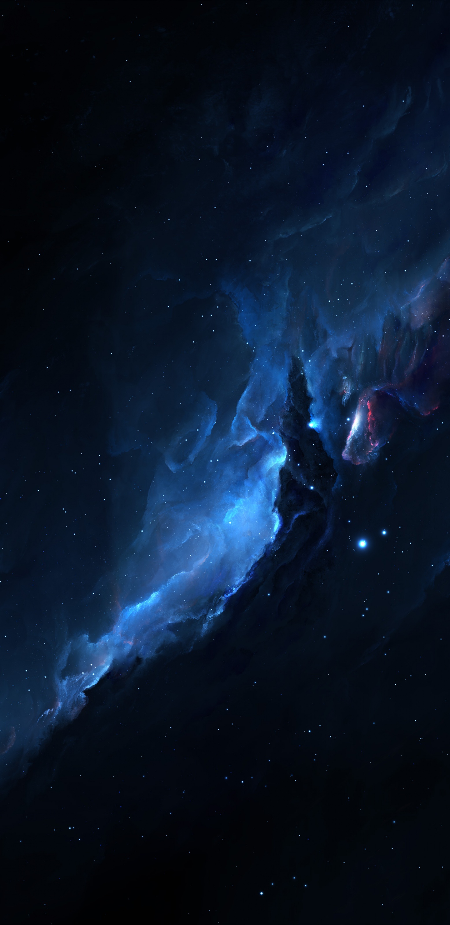 Abstrakte Schwarz-Weiß-Malerei. Wallpaper in 1440x2960 Resolution