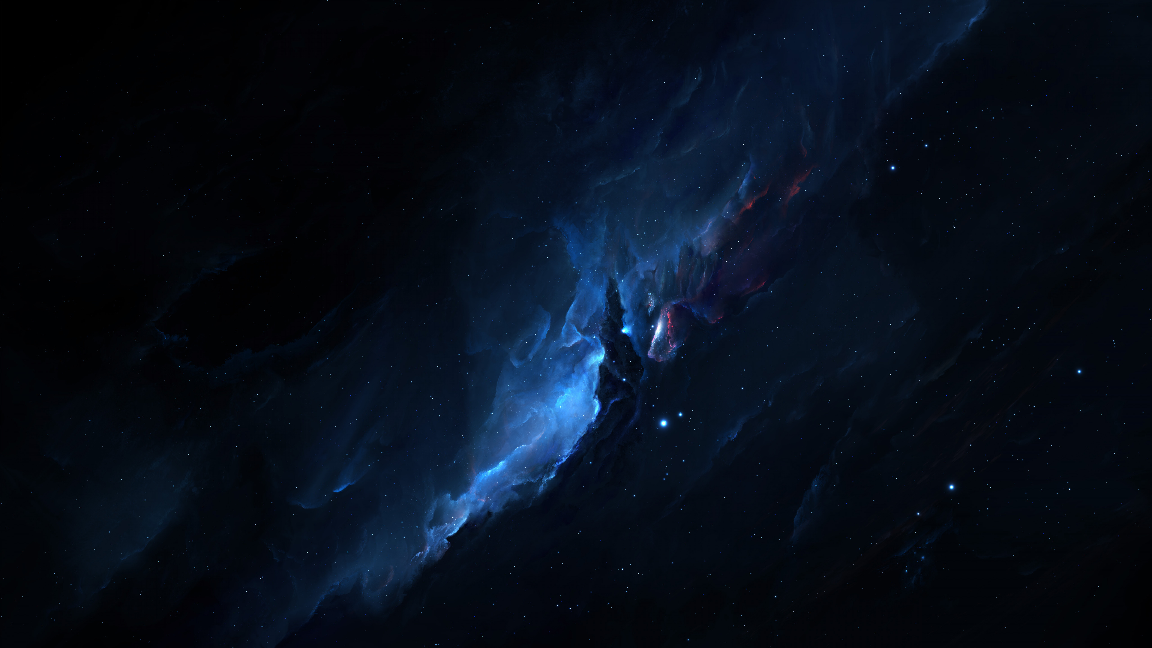 Abstrakte Schwarz-Weiß-Malerei. Wallpaper in 3840x2160 Resolution