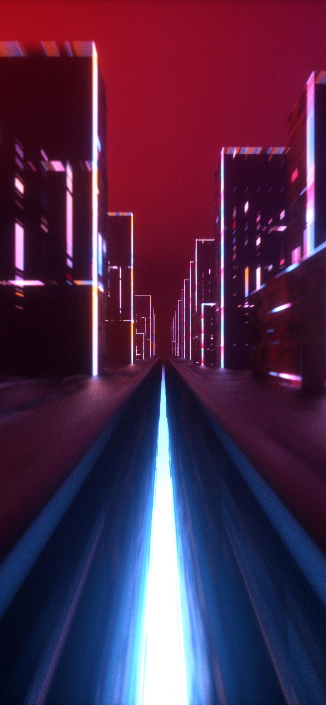 红色的, 光, 紫色的, 品红色, 建筑 壁纸 1242x2688 允许