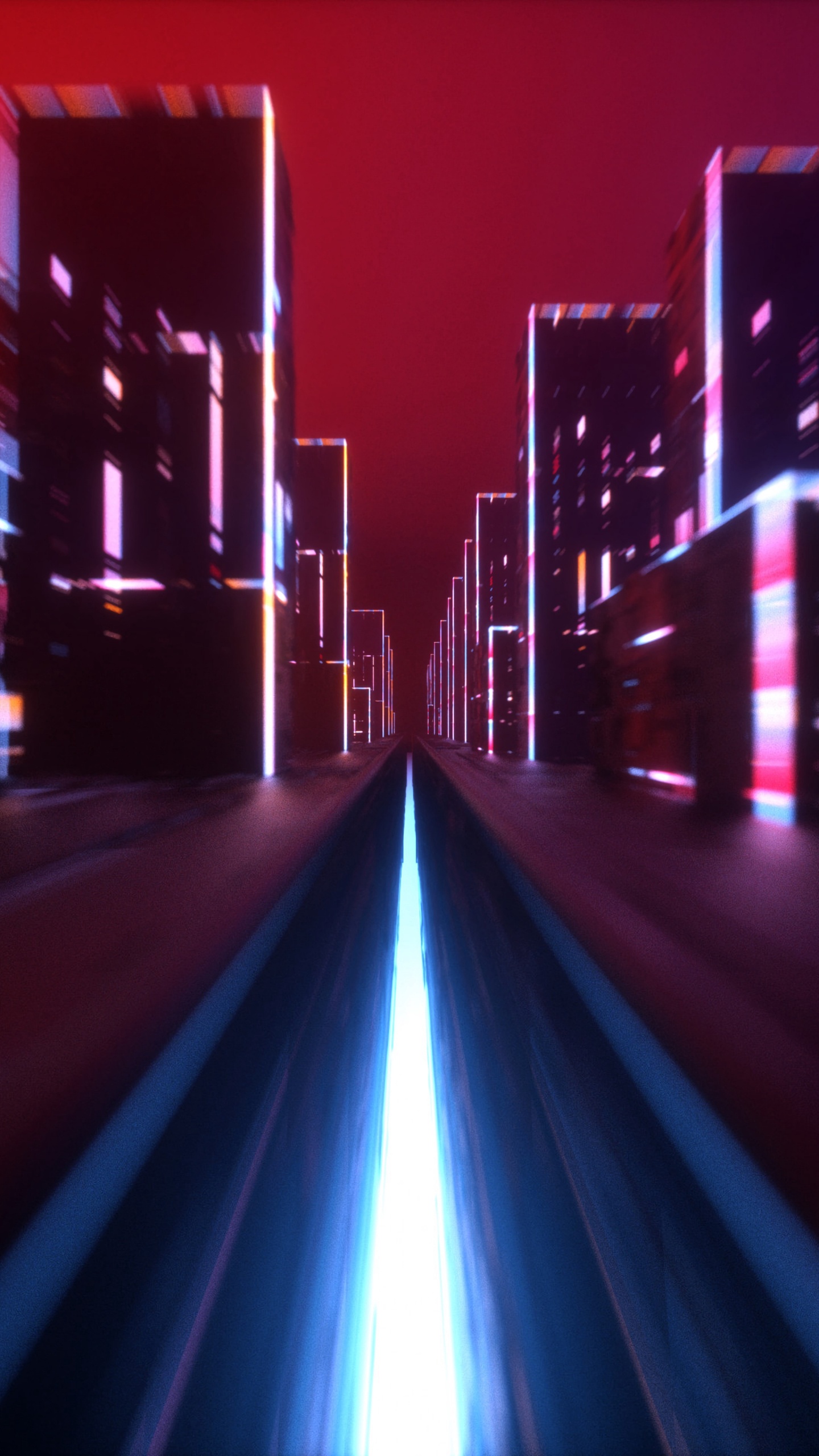 红色的, 光, 紫色的, 品红色, 建筑 壁纸 1440x2560 允许