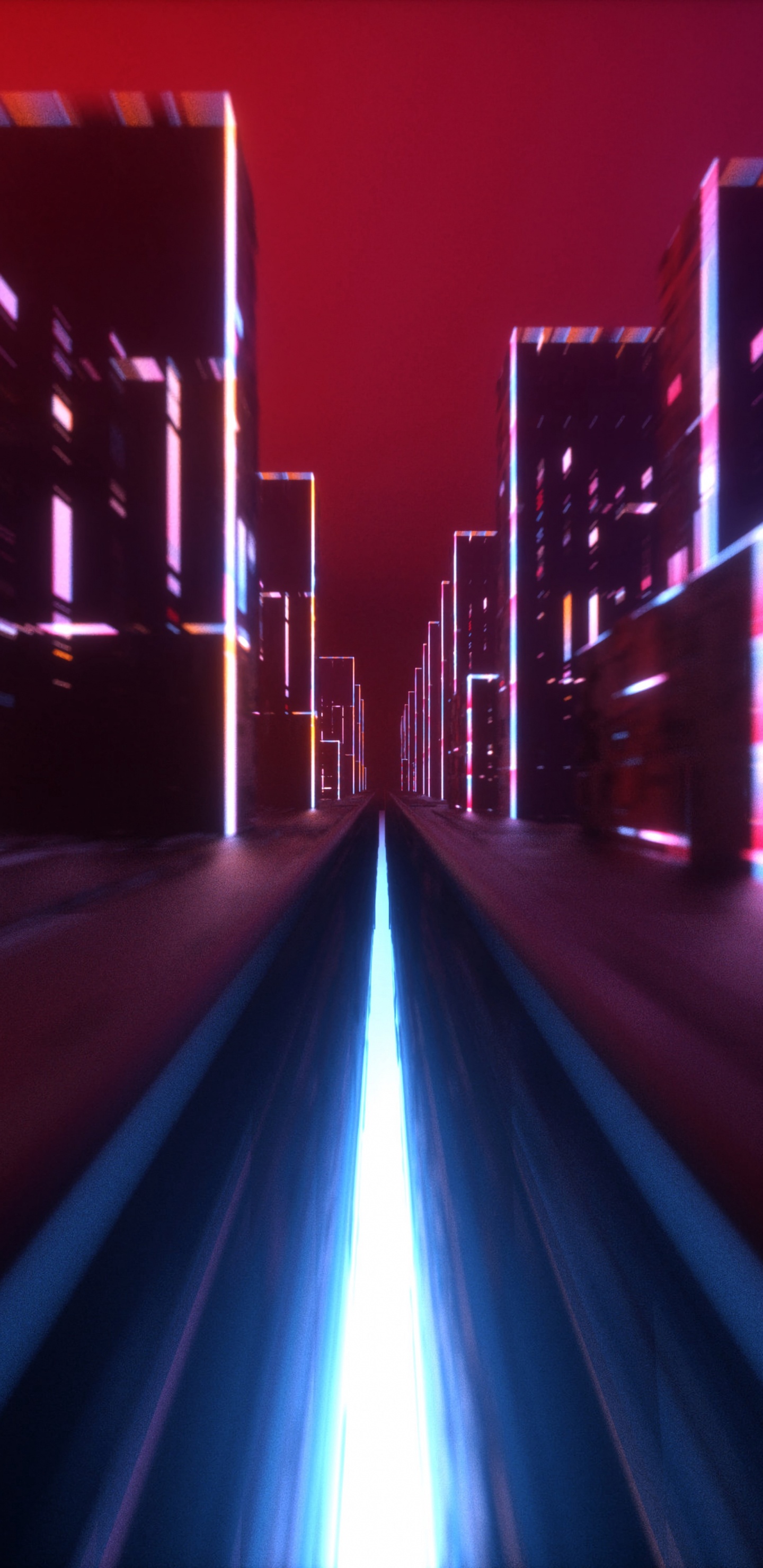 红色的, 光, 紫色的, 品红色, 建筑 壁纸 1440x2960 允许