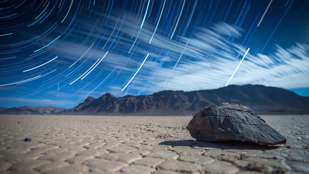 Star Trail, Natur, Cloud, Atmosphäre, Nacht. Wallpaper in 1280x720 Resolution