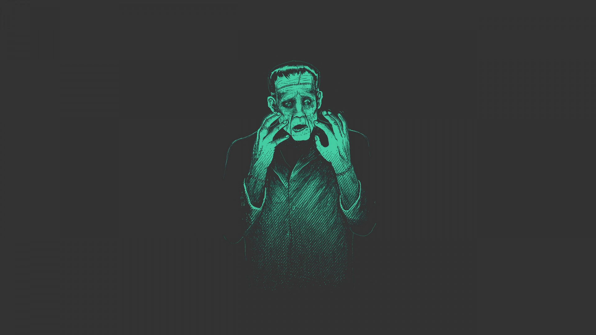 Femme Aux Cheveux Verts Illustration. Wallpaper in 1920x1080 Resolution