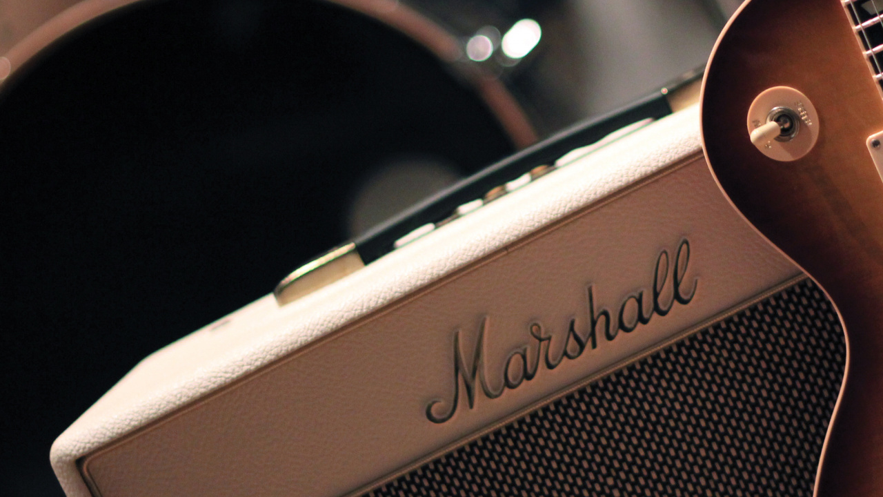 Marshall Verstärkung, Elektronisches Instrument, Akustikgitarre, Gezupfte Saiteninstrumente, Schriftart. Wallpaper in 1280x720 Resolution