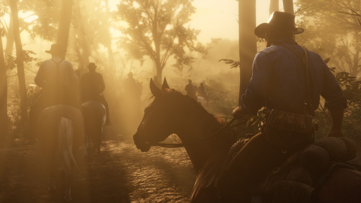 Red Dead Redemption 2, Red Dead Redemption, Rockstar Games, Playstation 4, Horse. Wallpaper in 1366x768 Resolution