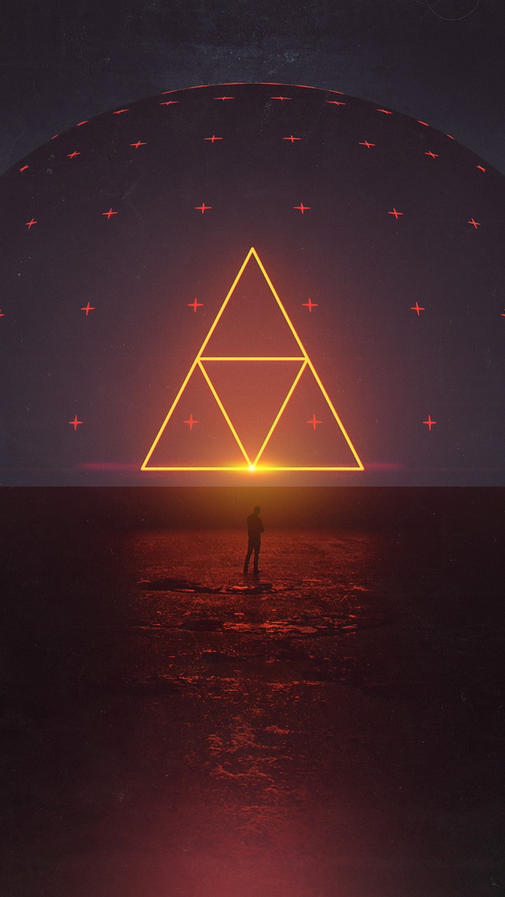 Triangle, Art, Eau, Objet Astronomique, Horizon. Wallpaper in 720x1280 Resolution