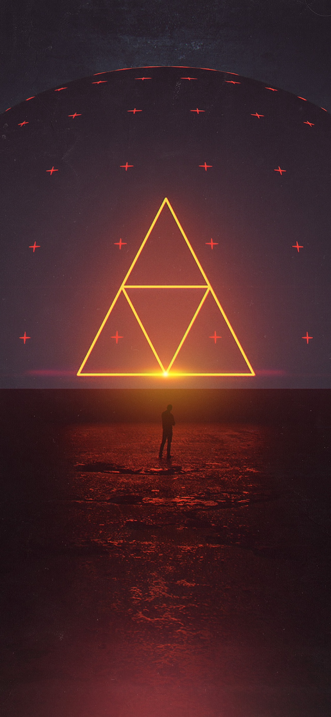 Triangulo, Arte, Agua, Objeto Astronómico, Calor. Wallpaper in 1125x2436 Resolution