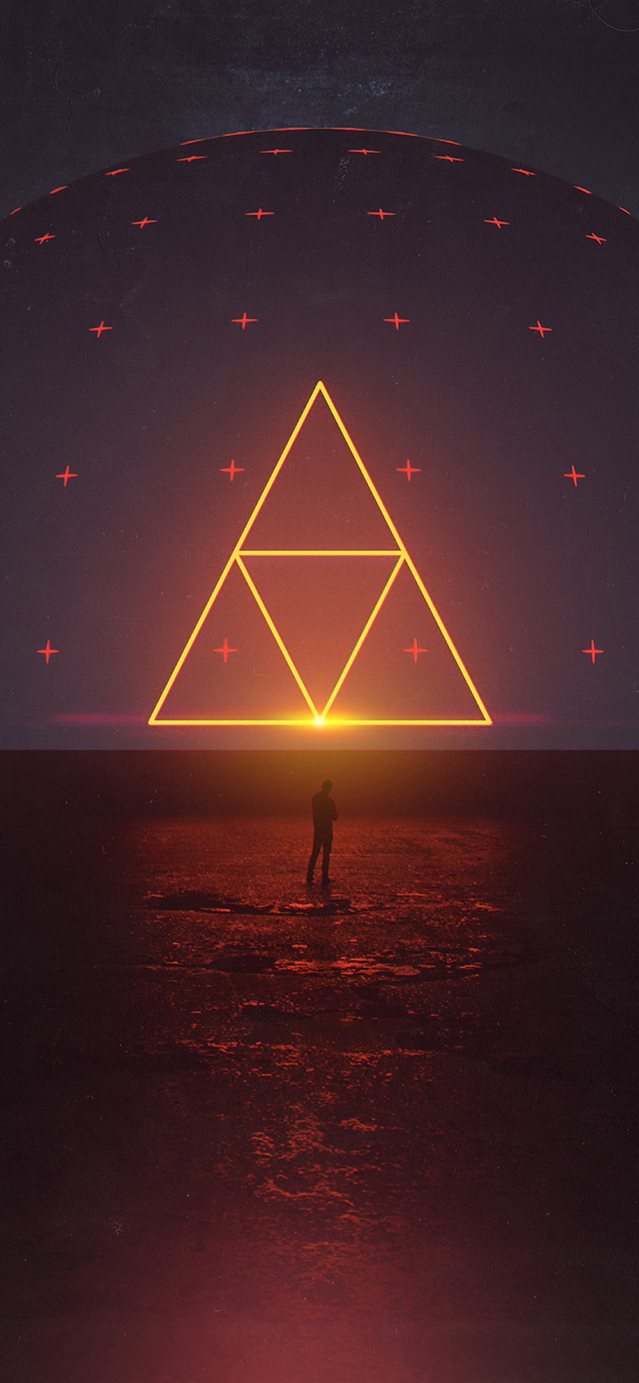 Triangulo, Arte, Agua, Objeto Astronómico, Calor. Wallpaper in 1242x2688 Resolution