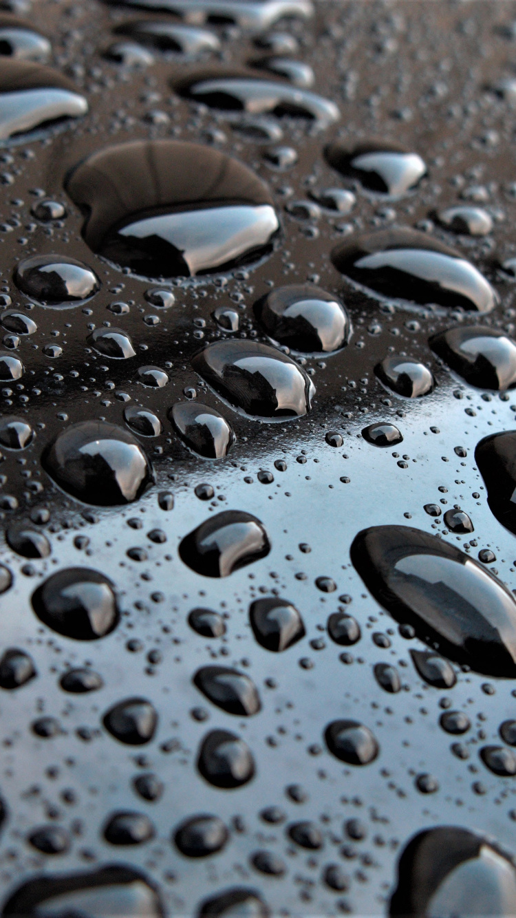 Wassertropfen Auf Klarglas. Wallpaper in 750x1334 Resolution