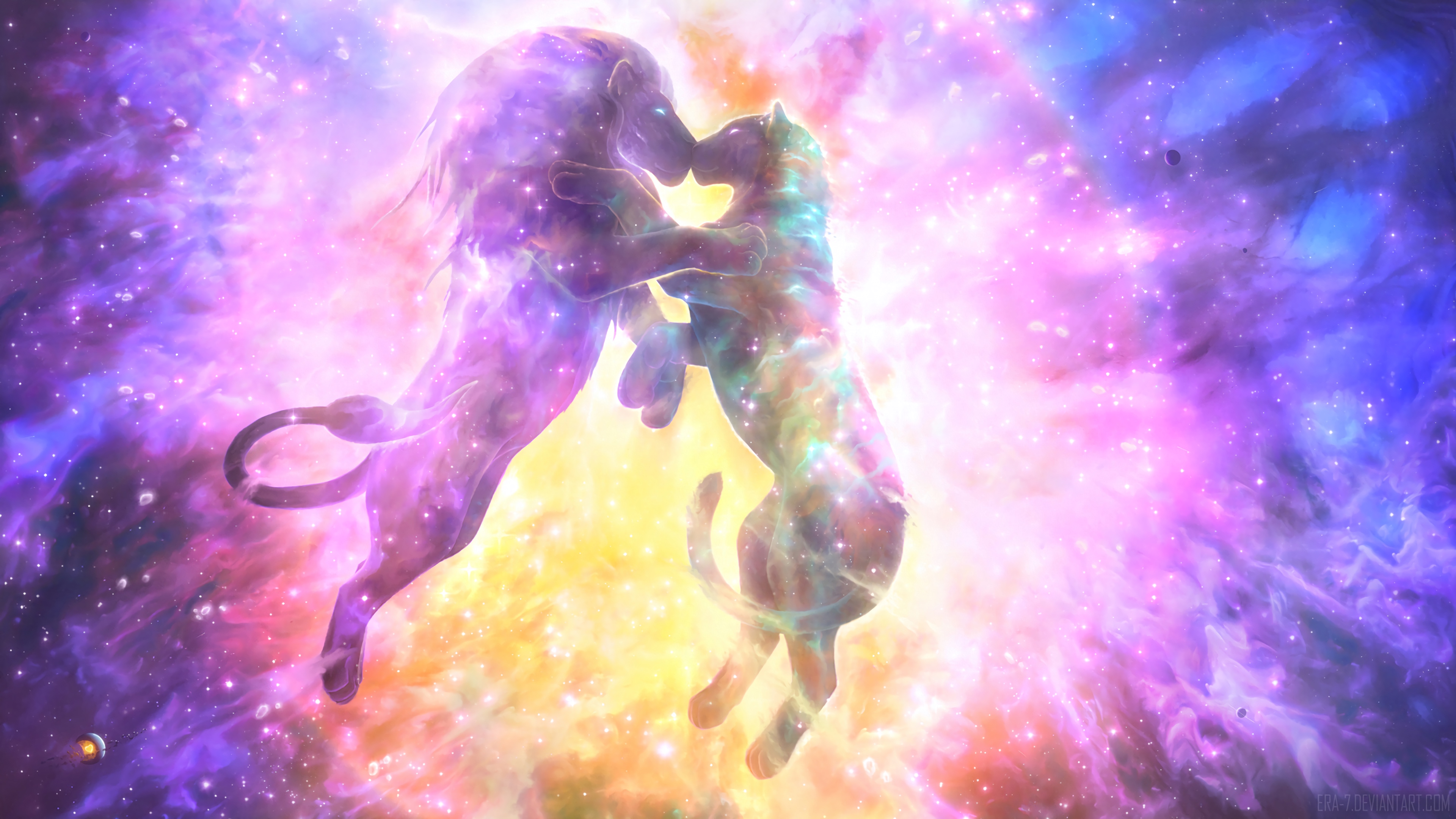 狮子, 紫色的, 紫罗兰色, 天文学对象, 空间 壁纸 3840x2160 允许