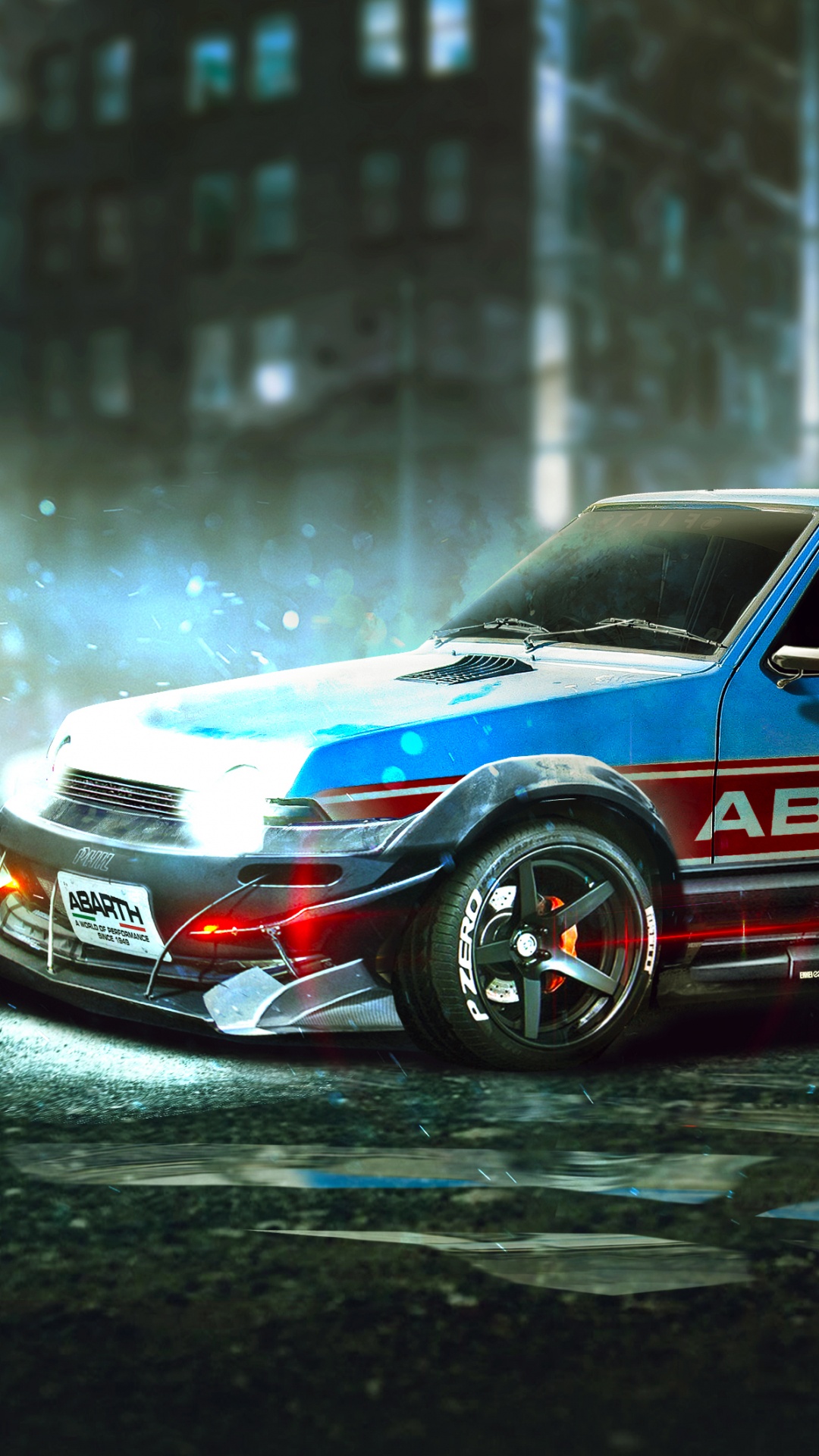 Rot Und Blau Bmw m 3 Coupe Unterwegs On. Wallpaper in 1080x1920 Resolution