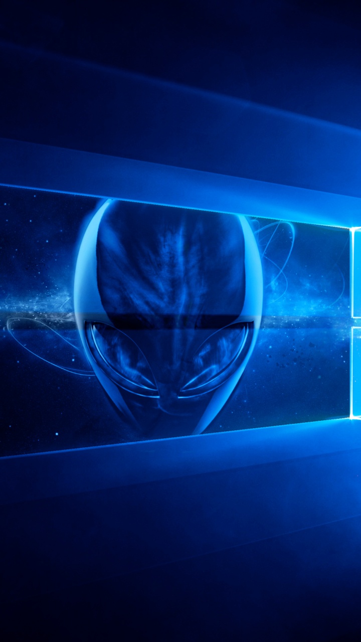Alienware, Blue, Lumière, Technologie, Microsoft Windows. Wallpaper in 720x1280 Resolution