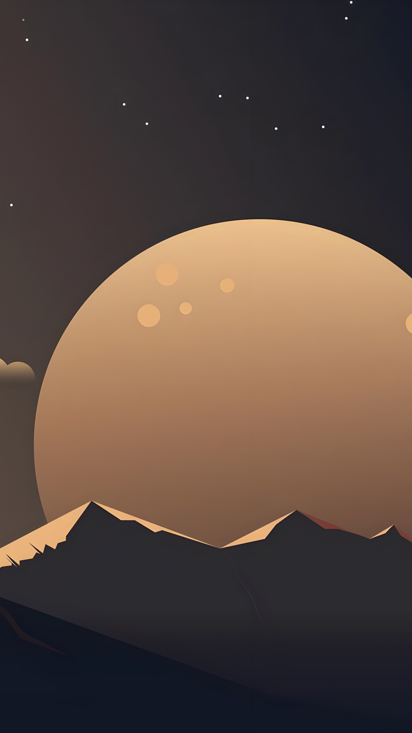 el Minimalismo, Arte, Gráficos, Ambiente, Objeto Astronómico. Wallpaper in 1440x2560 Resolution