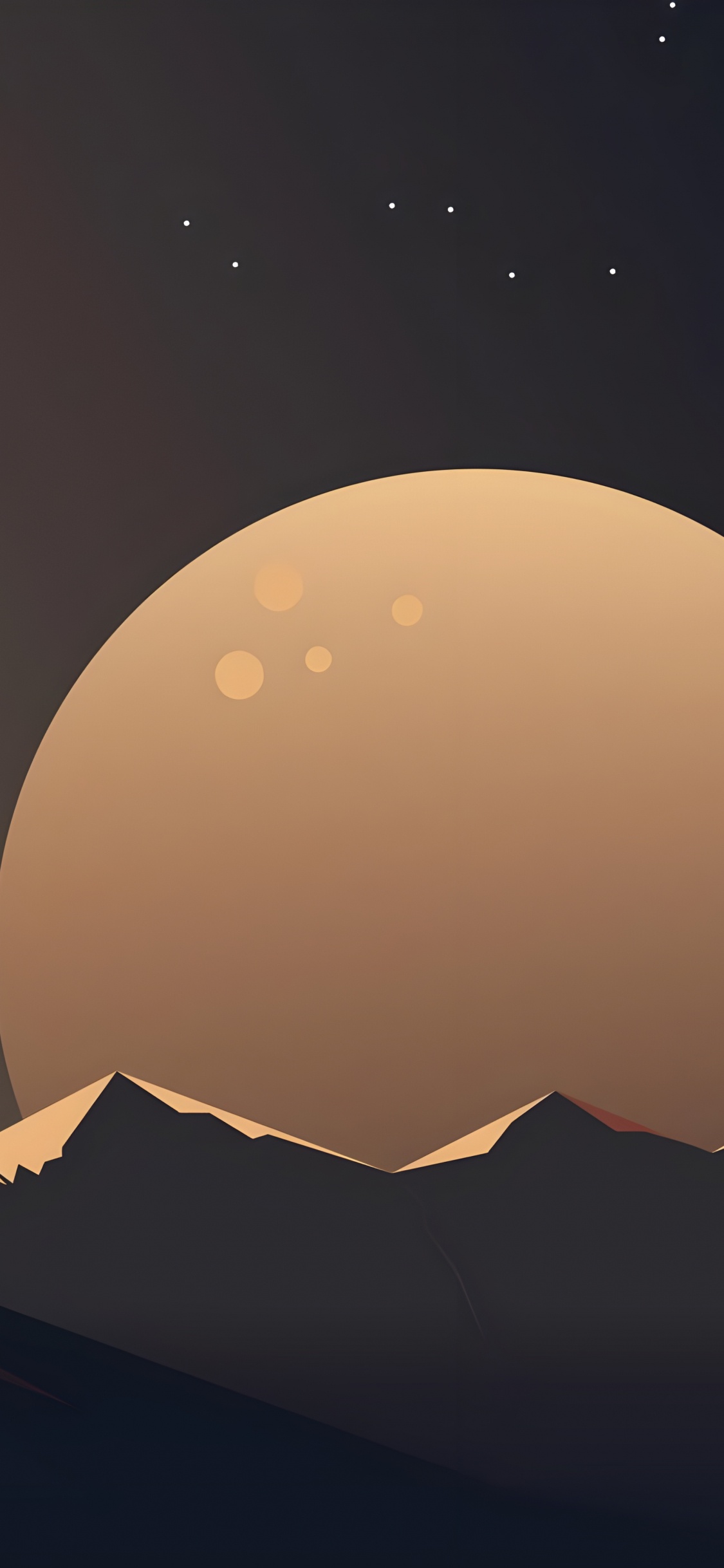 Minimalismus, Kunst, Atmosphäre, Astronomisches Objekt, Wissenschaft. Wallpaper in 1125x2436 Resolution