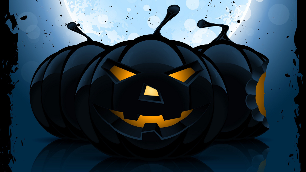 Illustration, Halloween, Jack o Lantern, Fiktiver Charakter, Himmel. Wallpaper in 1280x720 Resolution