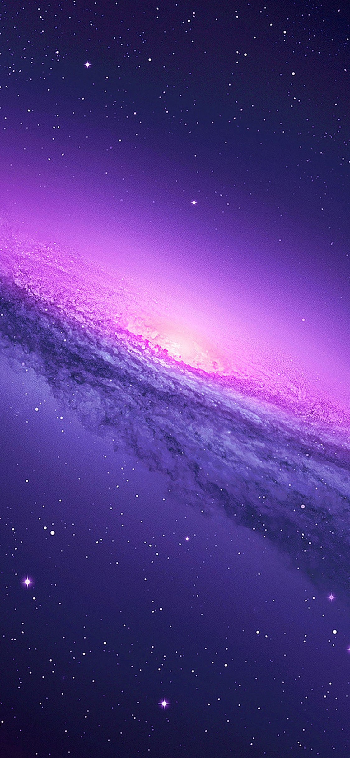 Purple and White Sky During Night Time. Wallpaper in 1125x2436 Resolution