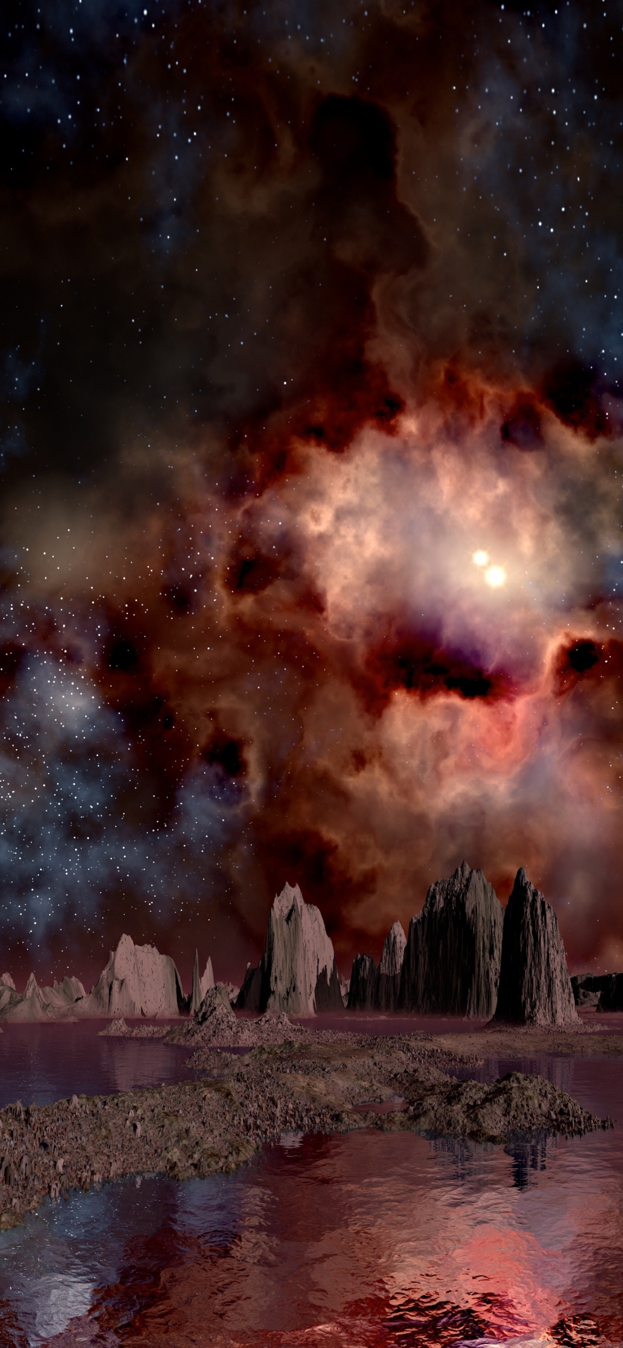 星云, 空间, 外层空间, 明星, 宇宙 壁纸 1242x2688 允许