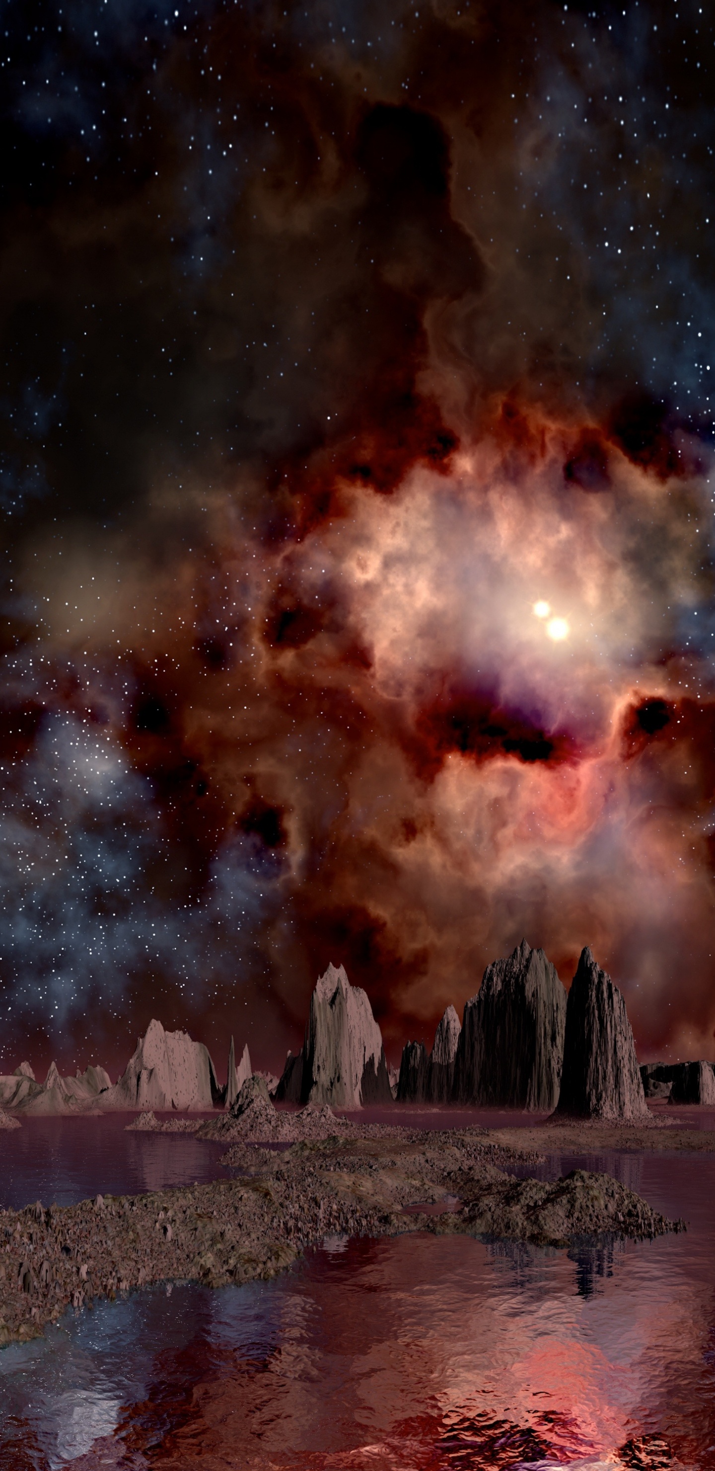 星云, 空间, 外层空间, 明星, 宇宙 壁纸 1440x2960 允许