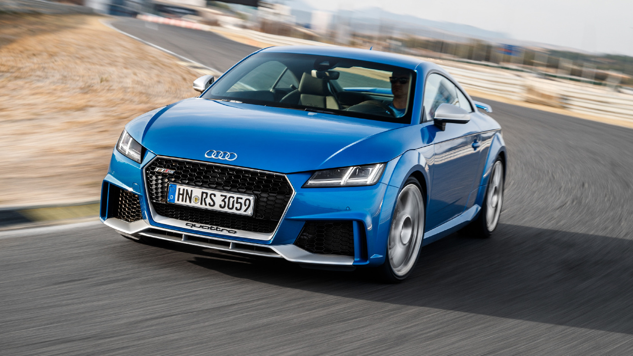 Blue Audi a 4 on Road During Daytime. Wallpaper in 1280x720 Resolution