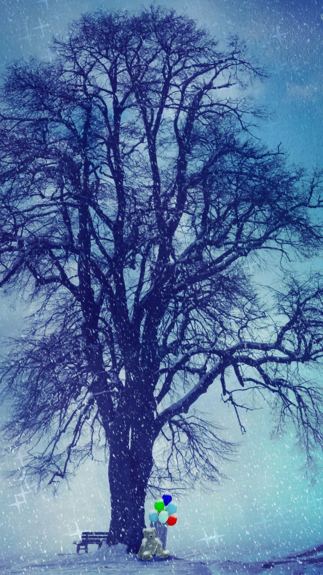 Nature, Paysage Naturel, Blue, Hiver, Atmosphère. Wallpaper in 1080x1920 Resolution