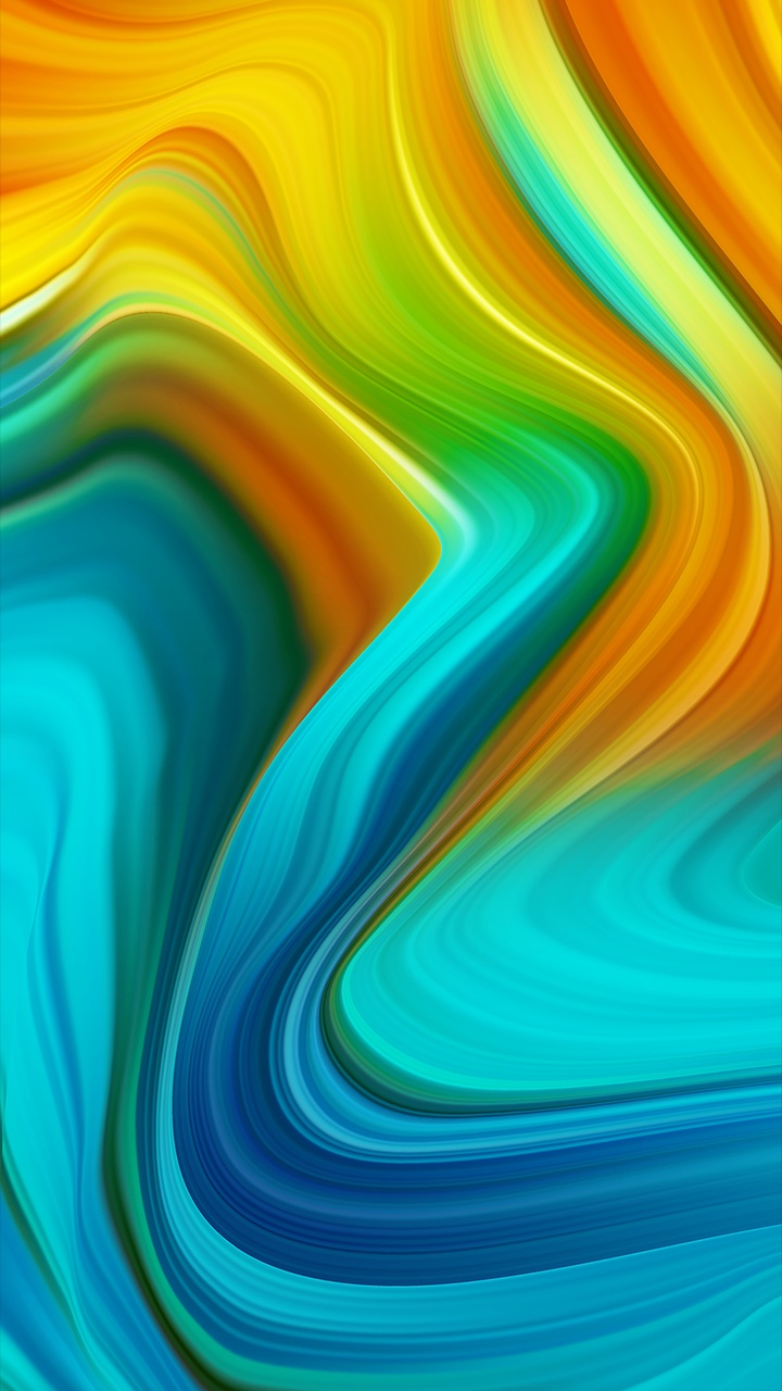 Naranja, Arte Fractal, Patrón, Verde, Azul. Wallpaper in 720x1280 Resolution