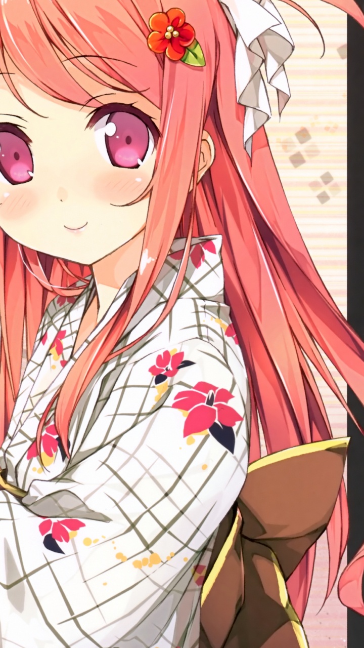 2 Mädchen Anime Charaktere in Schuluniform. Wallpaper in 720x1280 Resolution