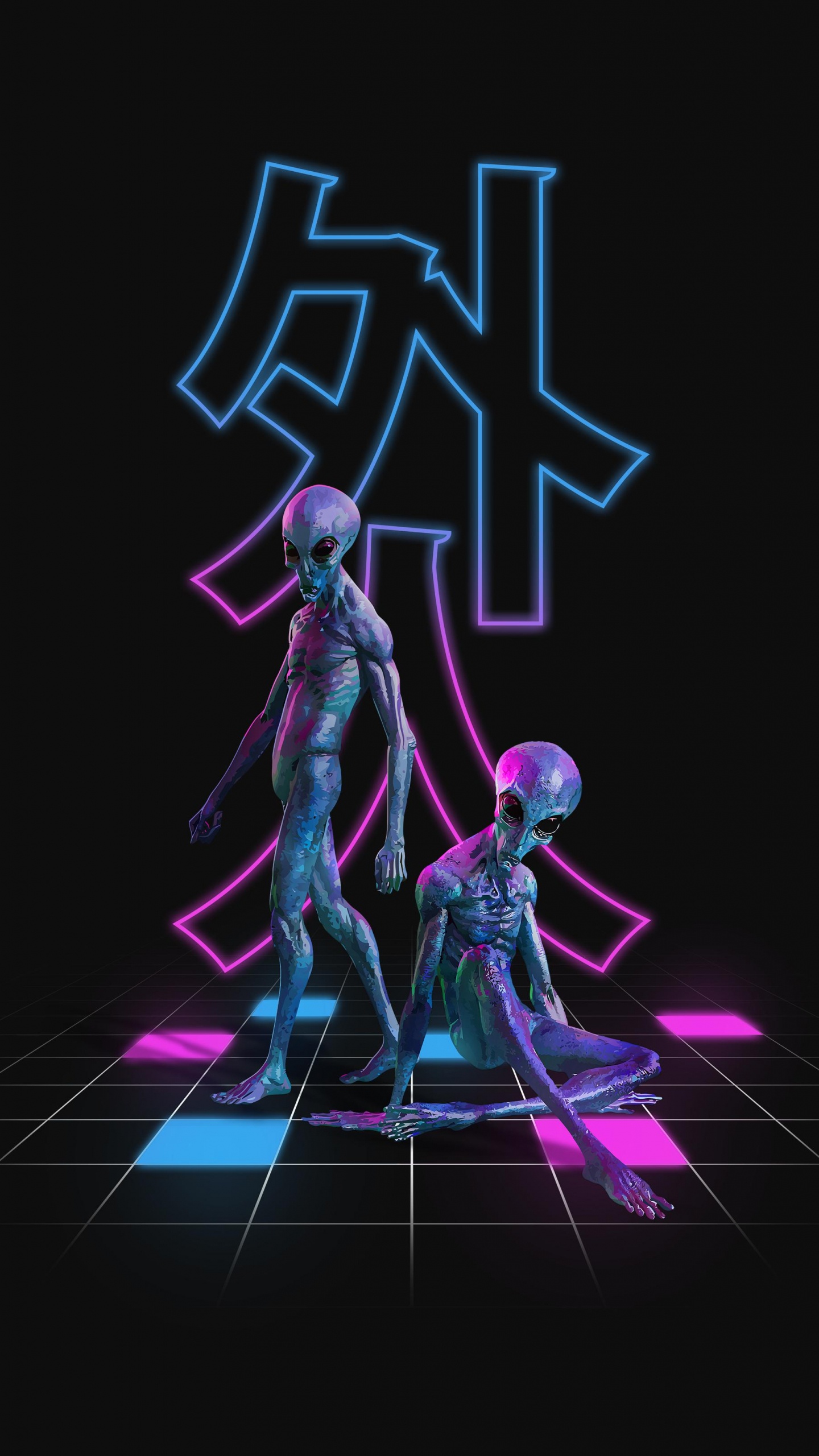 la Vie Extraterrestre, Purple, Violette, Magenta, L'effet Visuel de L'éclairage. Wallpaper in 1440x2560 Resolution