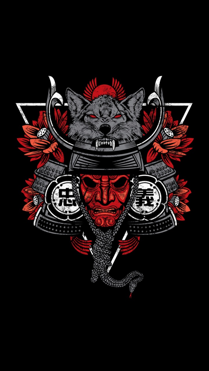 Logo de Samouraï Japonais, L'art Japonais, Japon, Samouraï, Art. Wallpaper in 720x1280 Resolution