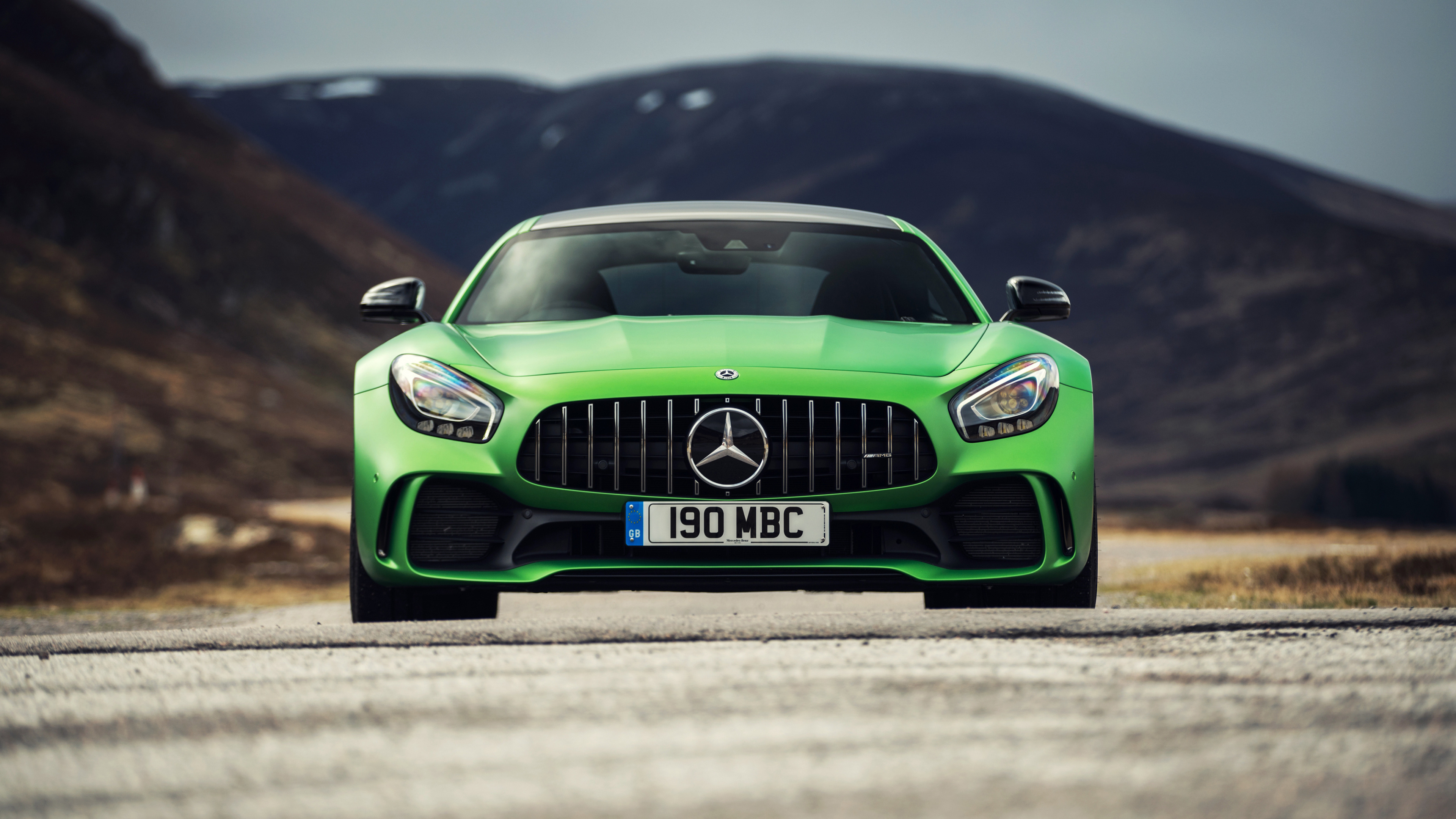Green Mercedes Benz Car on Road During Daytime. Wallpaper in 3840x2160 Resolution