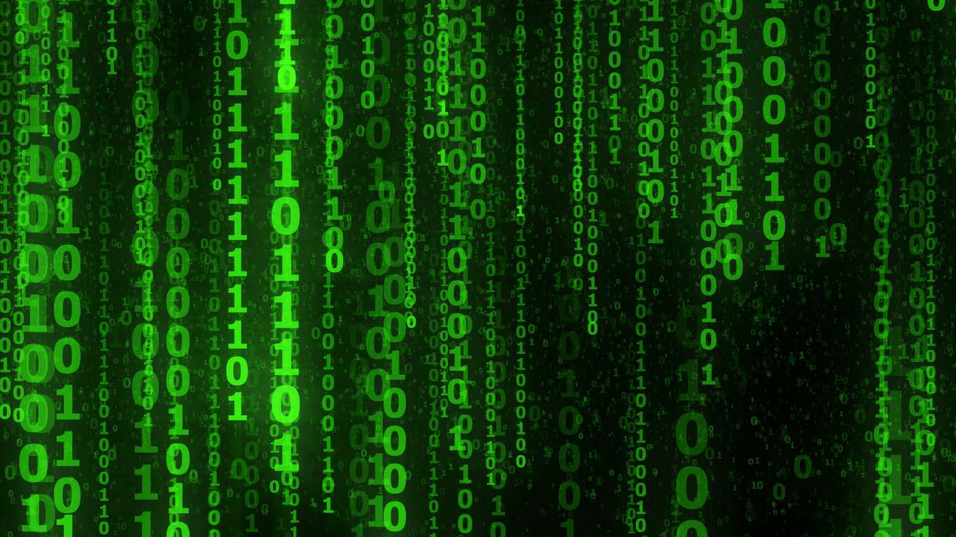 Matrix Digitaler Regen, Gr, Farbigkeit, Text, Muster. Wallpaper in 1366x768 Resolution