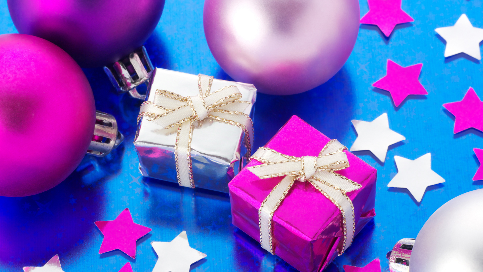 Gift, Christmas Day, Toy Balloon, New Year, Purple. Wallpaper in 1920x1080 Resolution