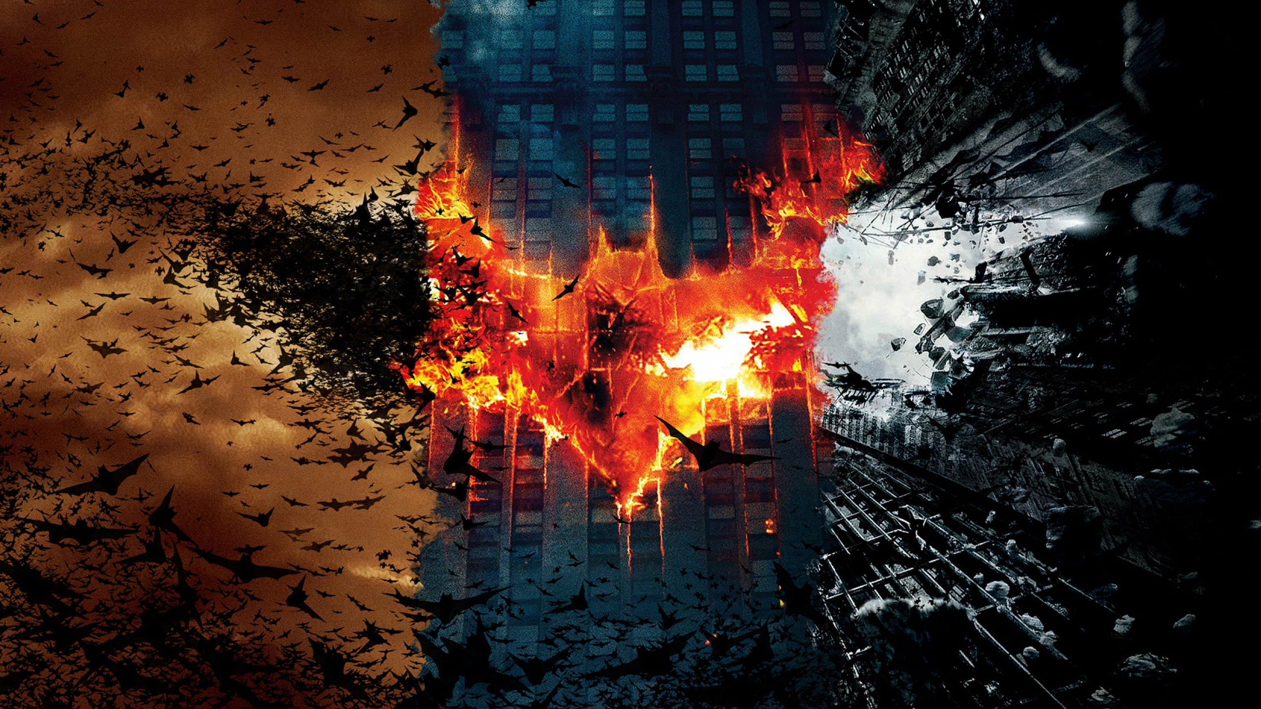 Brennendes Feuer Auf Der Straße. Wallpaper in 2560x1440 Resolution