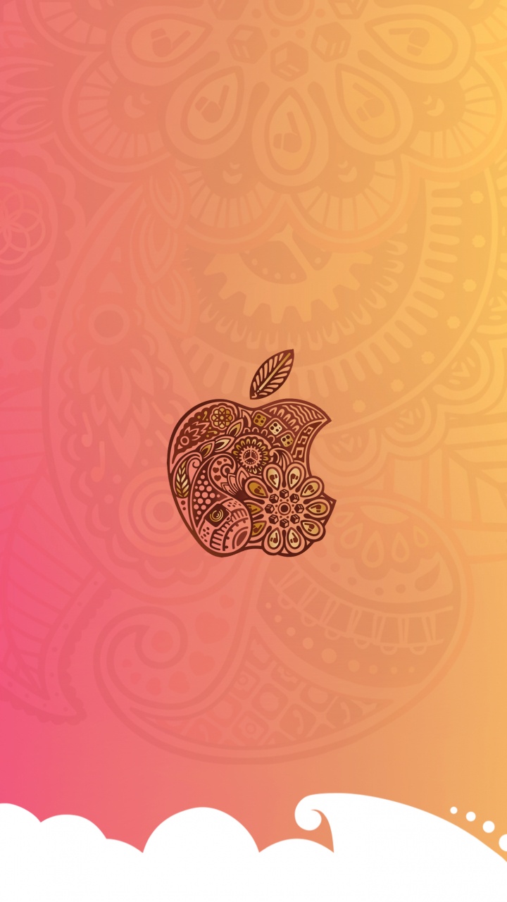 Apple, IPhone, Apples, Android, Pattern. Wallpaper in 720x1280 Resolution