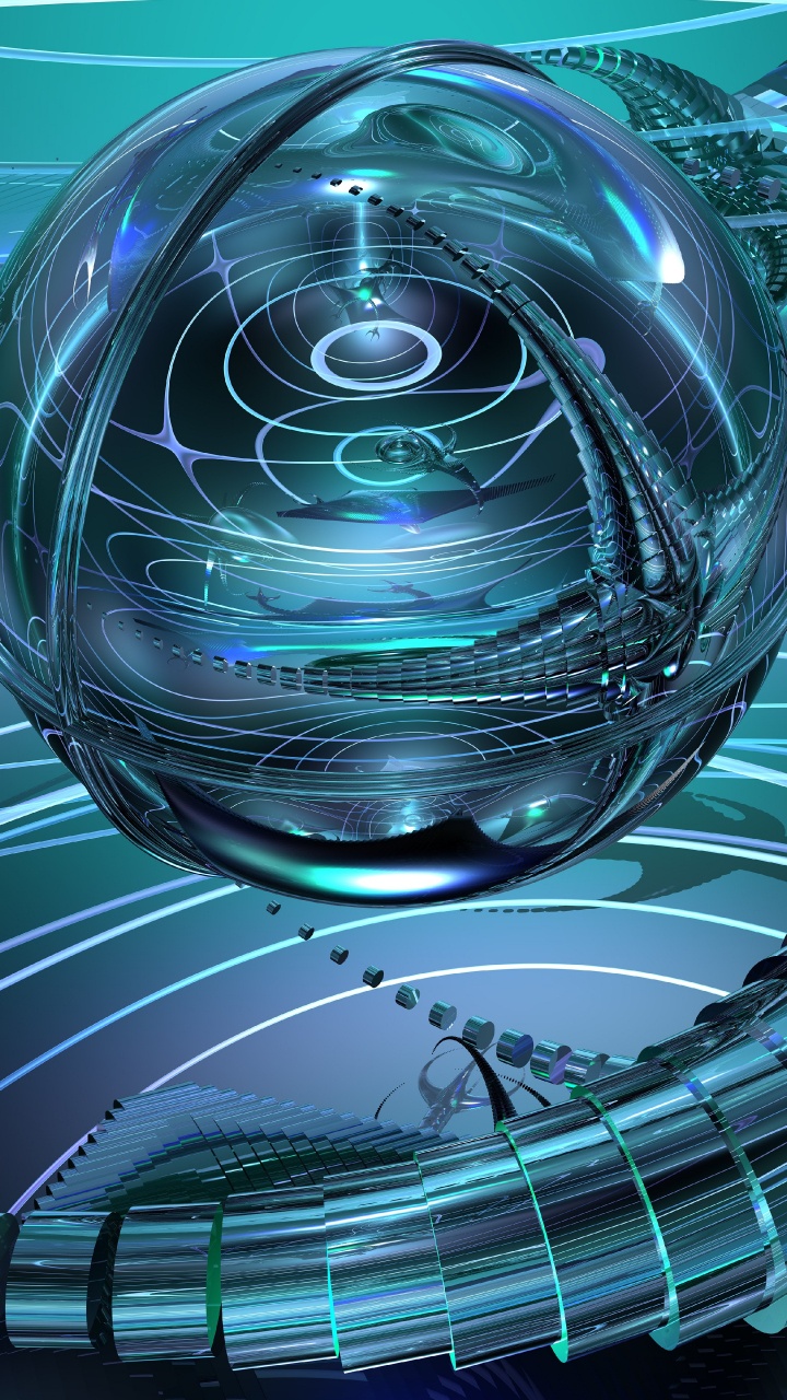 分形技术, 圆圈, 球体, 海洋生物学, 能源 壁纸 720x1280 允许