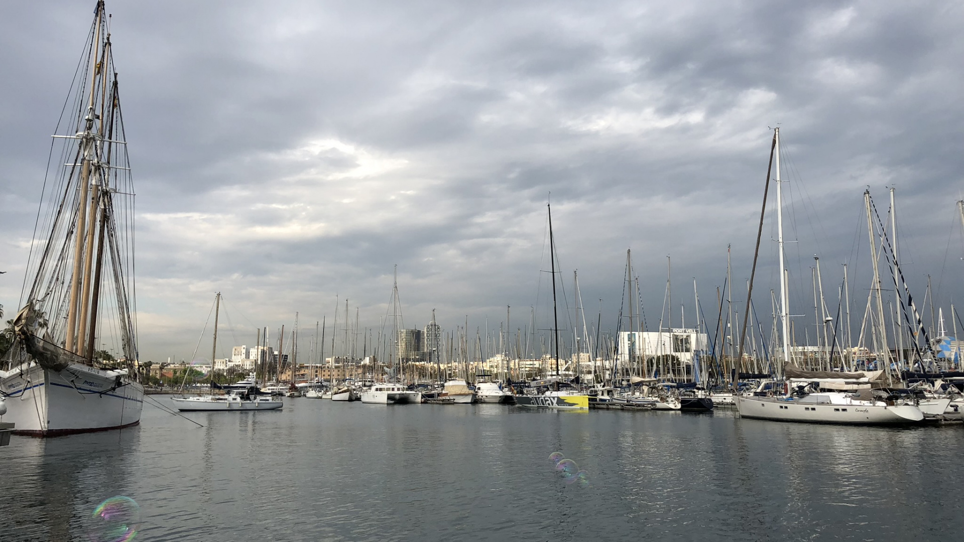 Marina, Water, Sail, Mast, Boat. Wallpaper in 1920x1080 Resolution