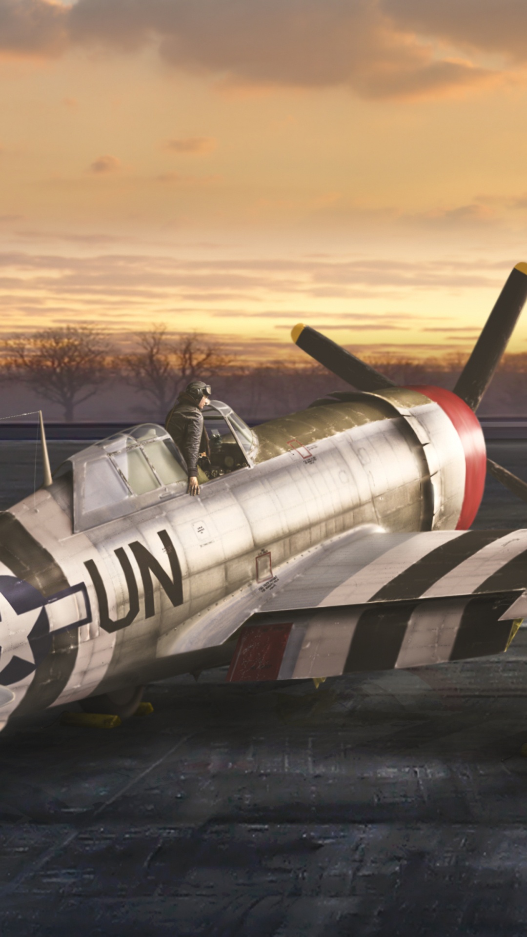 Avion à Réaction Blanc et Rouge Sur L'aéroport Pendant le Coucher du Soleil. Wallpaper in 1080x1920 Resolution