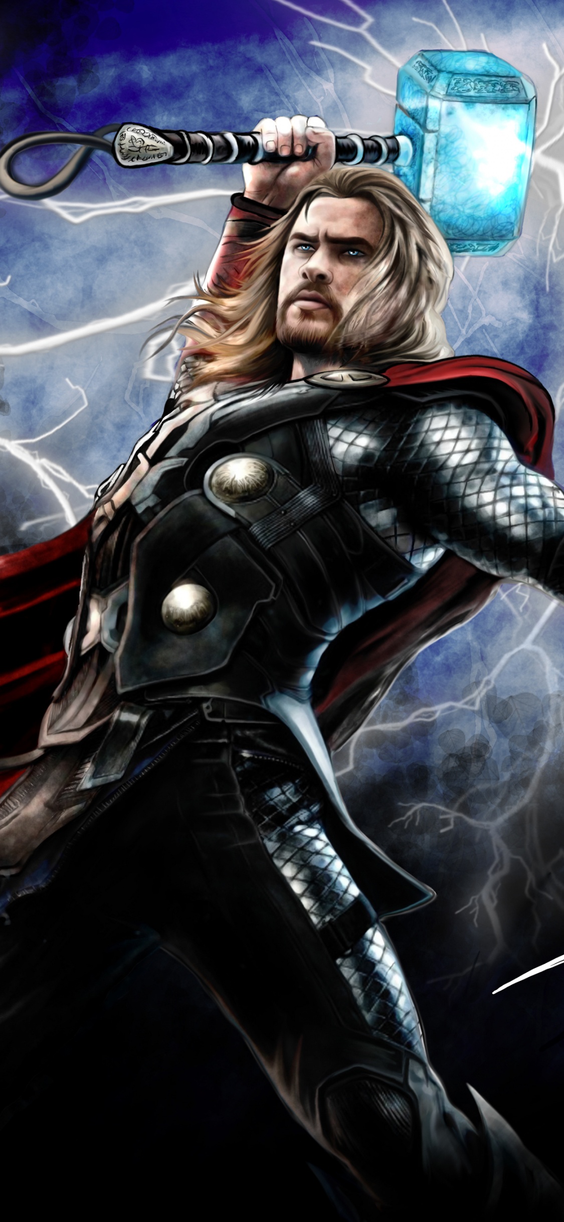 Mann in Schwarzer Lederjacke Und Hose Mit Einer Schwarz-roten Waffe. Wallpaper in 1125x2436 Resolution