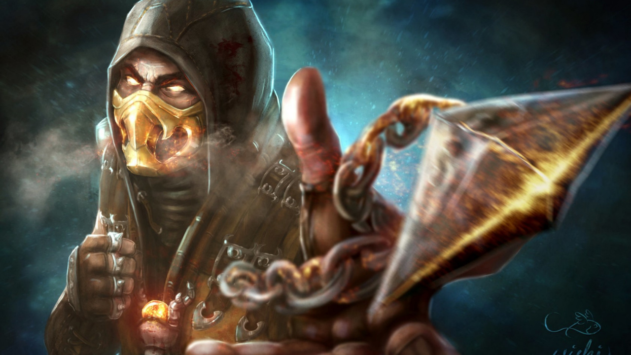 Mortal Kombat x, Skorpion, Mortal Kombat 11, Mortal Kombat, Hand. Wallpaper in 1280x720 Resolution