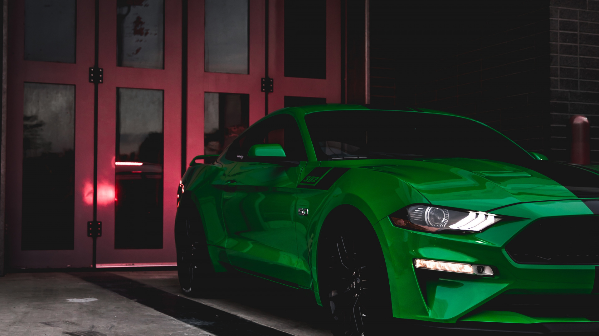 Superbe Mustang Verte, Ford Mustang, Shelby Mustang, Ford, Ford Gt. Wallpaper in 1920x1080 Resolution