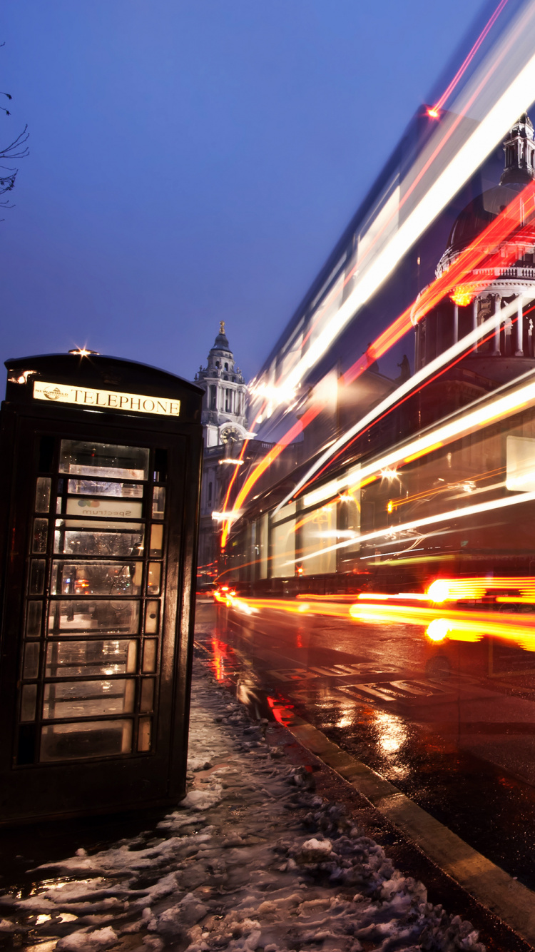Time Lapse Photography of Cars on Road During Night Time. Wallpaper in 750x1334 Resolution