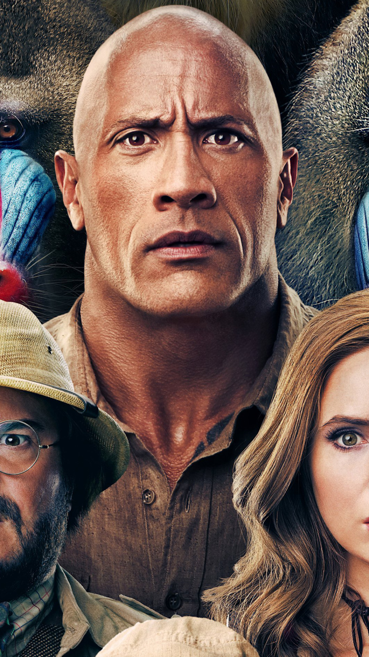 Jumanji Nächste Stufe, Dwayne Johnson, Jack Black, Jumanji Das Nächste Level, Dr. Schwelbrandstein. Wallpaper in 750x1334 Resolution