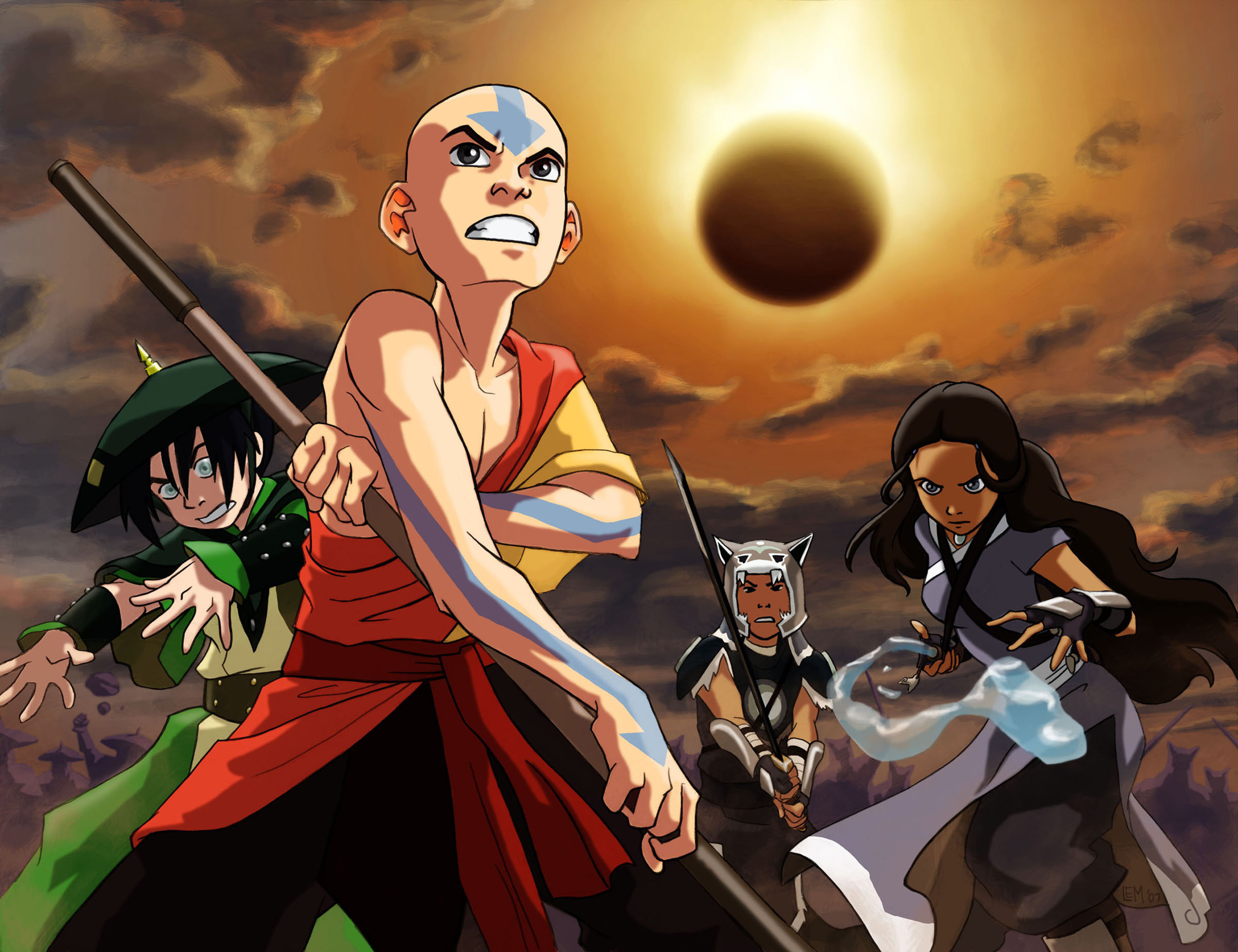 el ultimo dibujo de aang maestro aire
