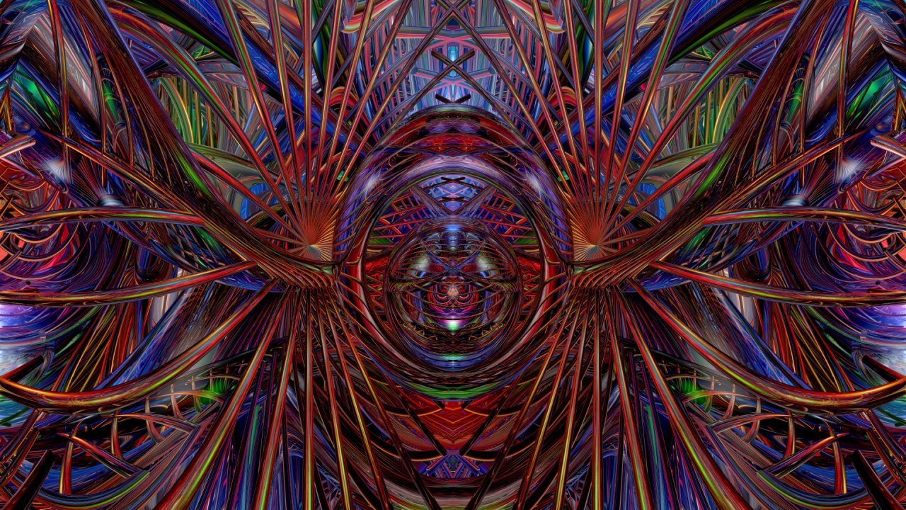分形技术, 迷幻术, 万花筒, 对称, 圆圈 壁纸 1280x720 允许
