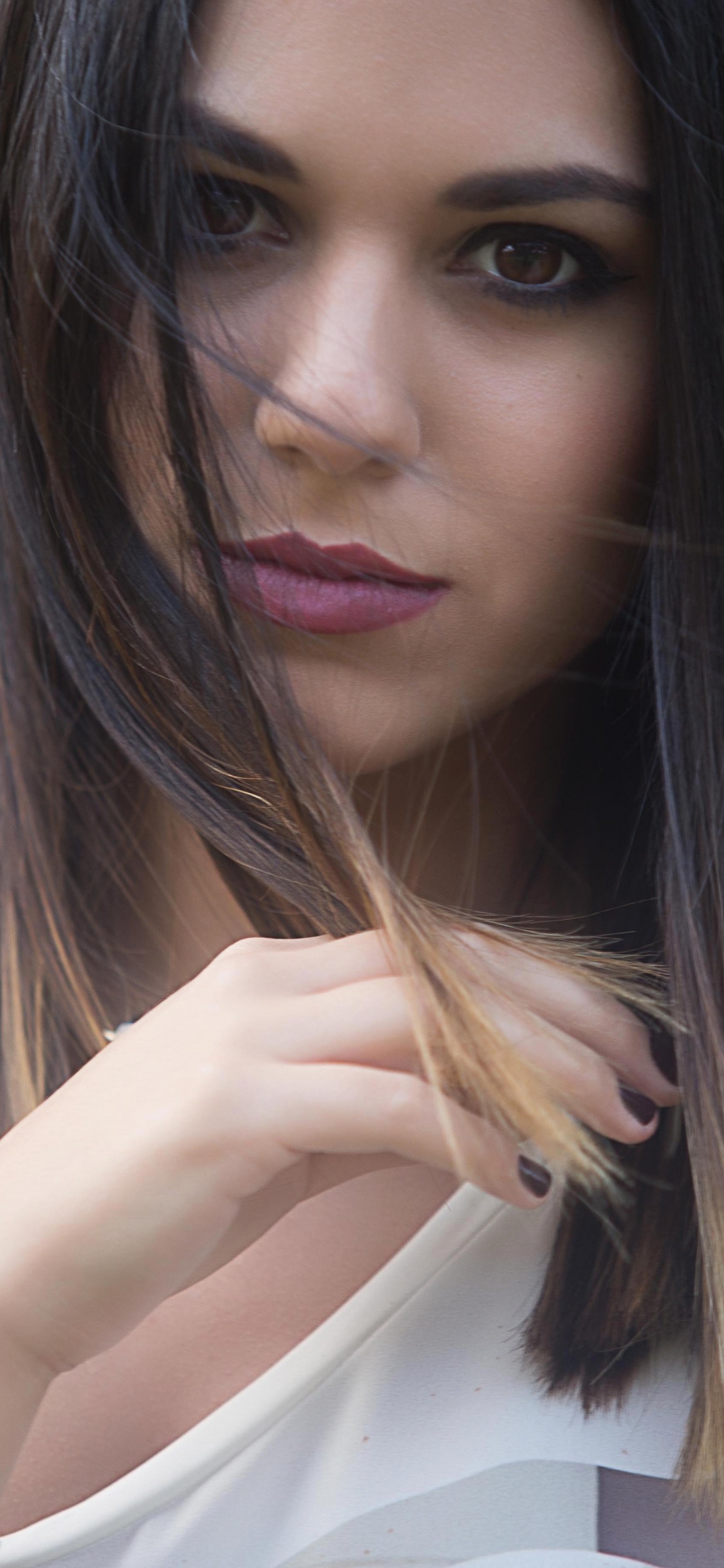 Model, Hair, Face, Lip, Skin. Wallpaper in 1125x2436 Resolution