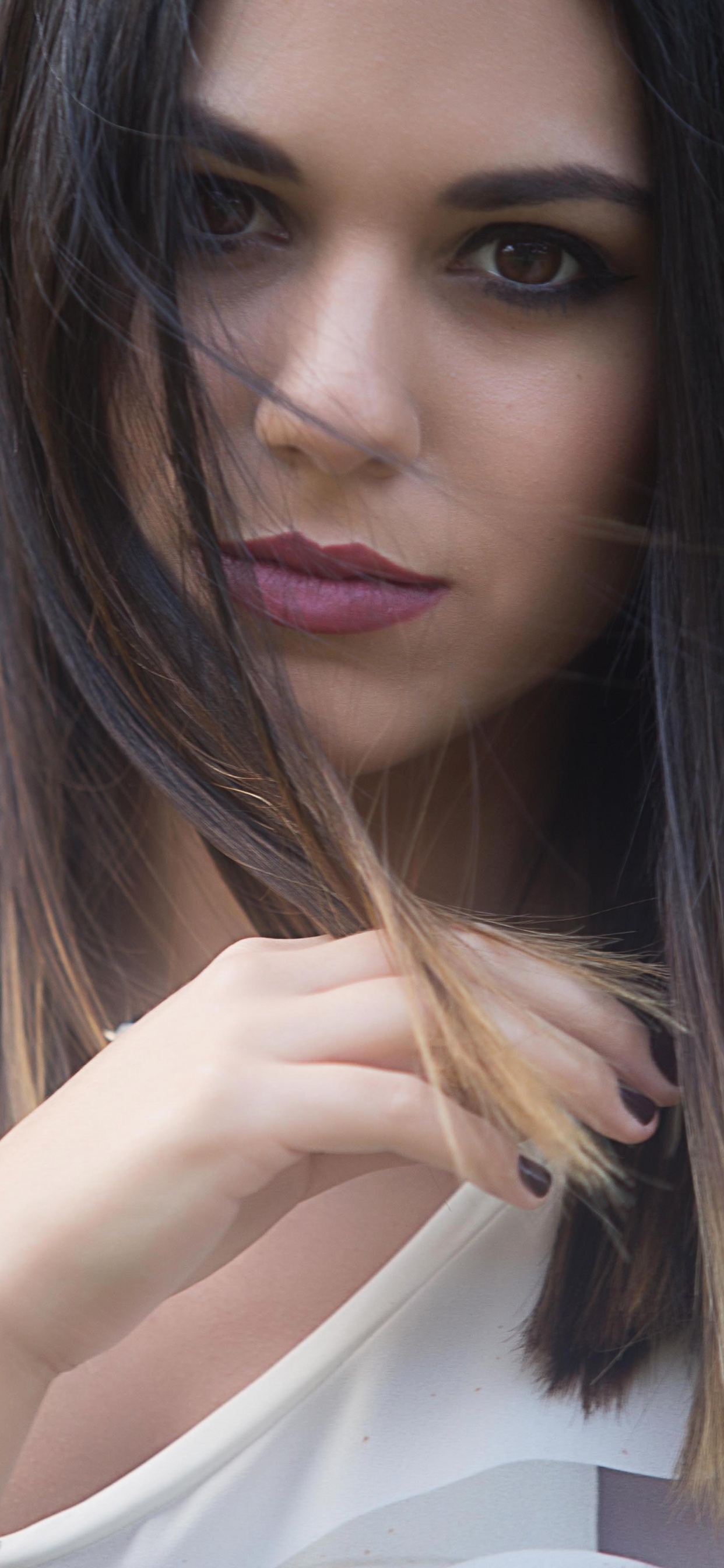 Model, Hair, Face, Lip, Skin. Wallpaper in 1242x2688 Resolution